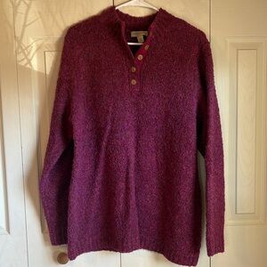 Appleseed's Burgundy Buttoned Sweater